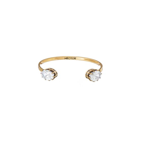 Bracelete Oval Classics Solitarios Ouro Vintage